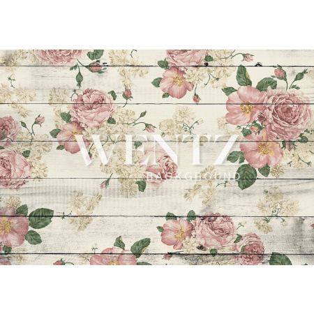 Fabric Photography Background Wood Floral / Backdrop 50