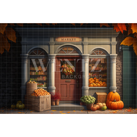 Fabric Photography Background Fall Fruit Market / Backdrop 2915