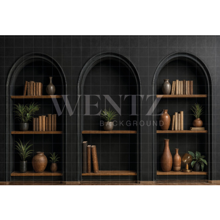 Fabric Photography Background Bookshelf / Backdrop 7500