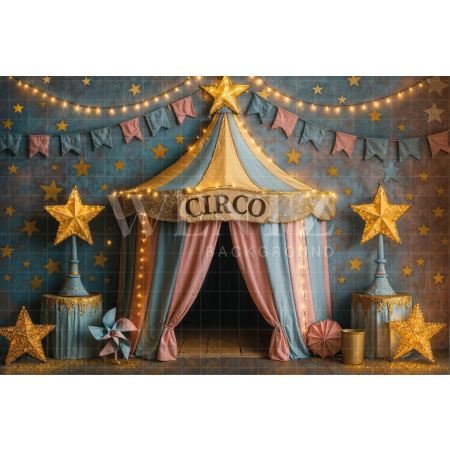 Fabric Photographic Background Children's Day Circus / Backdrop 7797