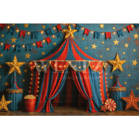 Fabric Photographic Background Children's Day Circus / Backdrop 7798