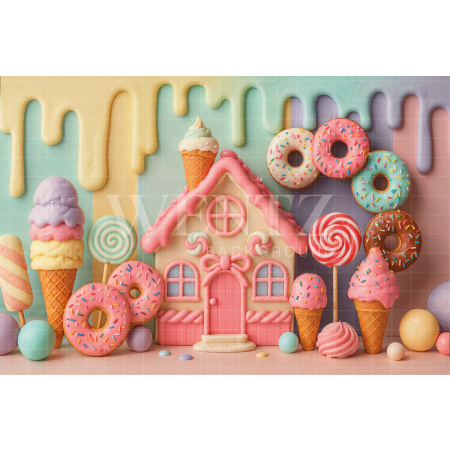 Fabric Photography Background Sweets Children's Day / Backdrop 7799