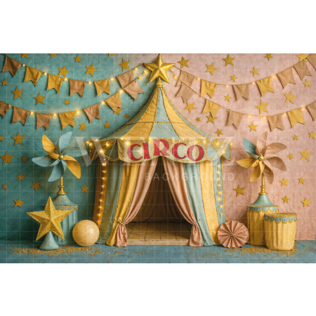 Fabric Photographic Background Children's Day Circus / Backdrop 7801