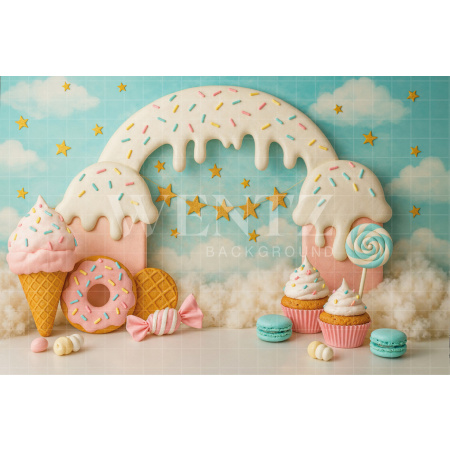 Fabric Photography Background Sweets Children's Day / Backdrop 7803