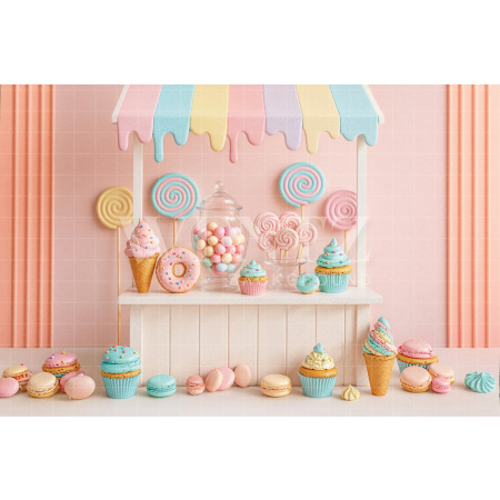 Fabric Photography Background Sweets Children's Day / Backdrop 7804