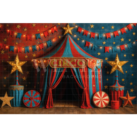 Fabric Photographic Background Children's Day Circus / Backdrop 7810