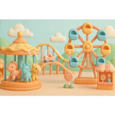 Fabric Photography Background Children's Day Playground / Backdrop 7726