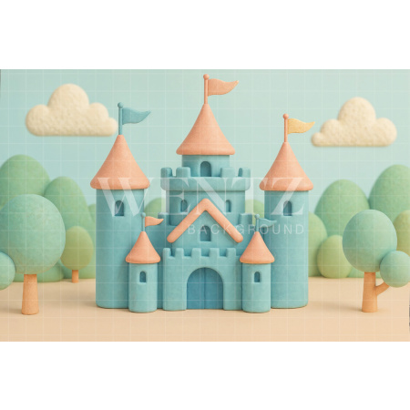 Fabric Photography Background Children's Day Castle / Backdrop 7728
