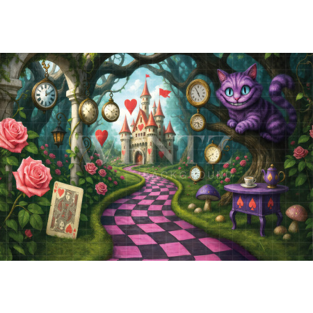 Fabric Photography Background Children's Day Castle  / Backdrop 7737