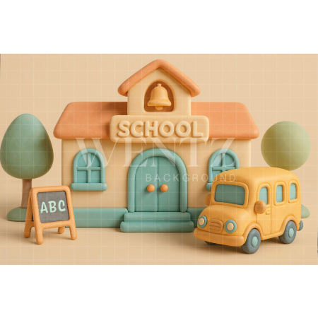 Fabric Photography Background Children's Day School / Backdrop 7739