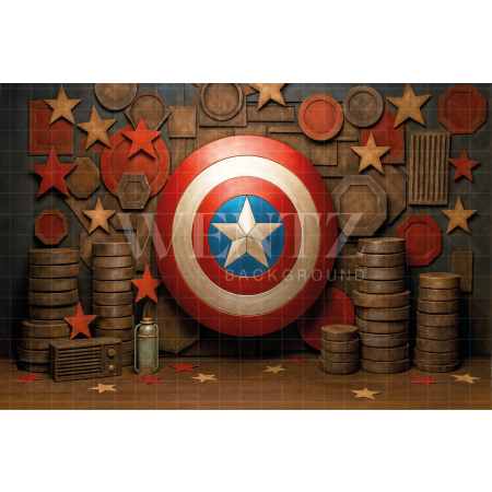 Fabric Photography Background Superhero Room / Backdrop 7742