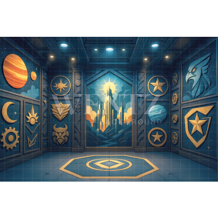 Fabric Photographic Background Children's Day Superhero Room / Backdrop 7746