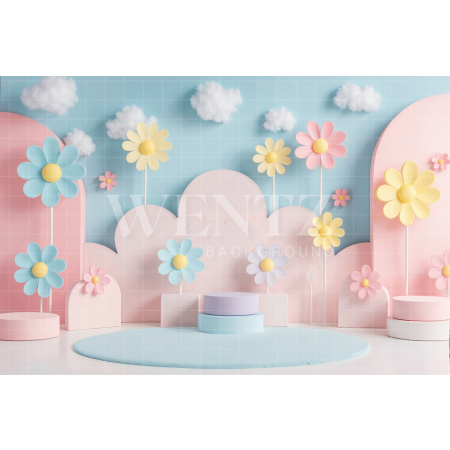Fabric Photography Background Children's Day / Backdrop 7748