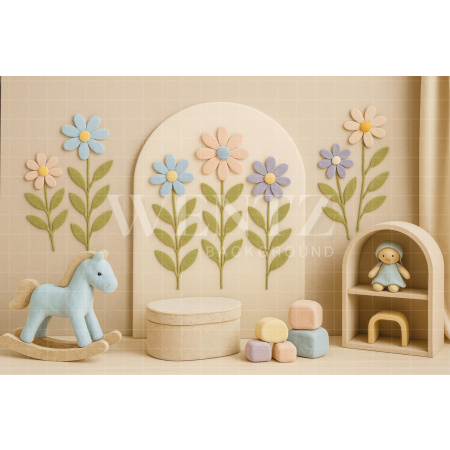 Fabric Photography Background Children's Day / Backdrop 7754