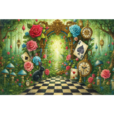 Fabric Photography Background Children's Day Alice / Backdrop 7757