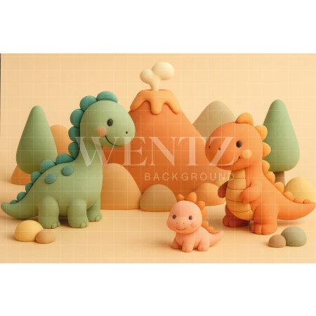 Fabric Photography Background Children's Day Dinosaur / Backdrop 7758