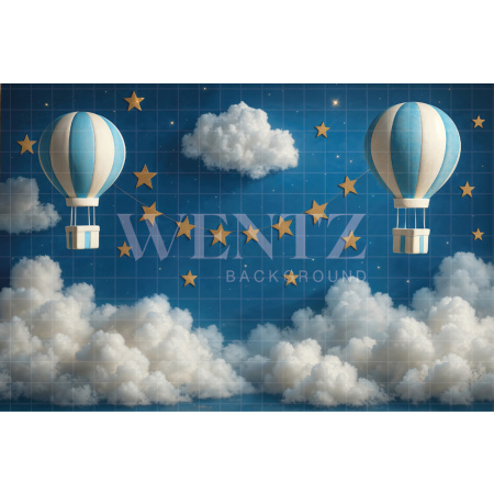 Fabric Photography Background Balloon in the Sky Children's Day / Backdrop 7759