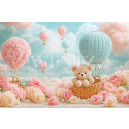Fabric Photography Background Children's Day Bear / Backdrop 7787