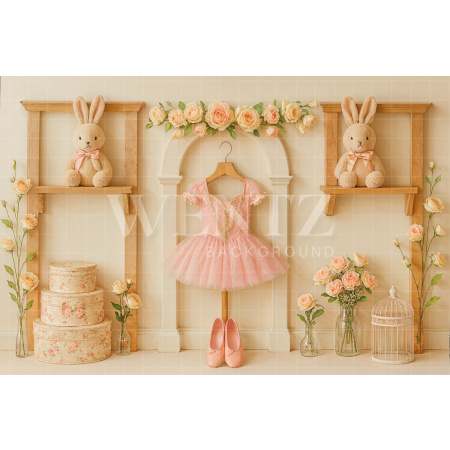 Fabric Photography Background Ballet Children's Day / Backdrop 7788