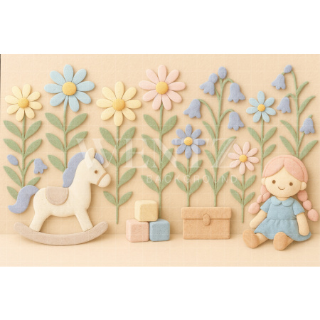 Fabric Photography Background Children's Day / Backdrop 7763