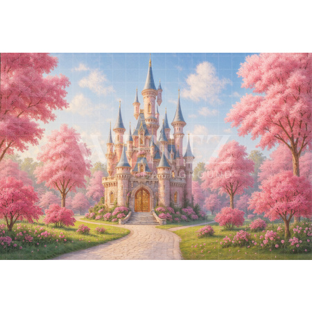 Fabric Photography Background Children's Day Castle / Backdrop 7765