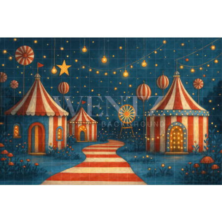 Fabric Photographic Background Children's Day Circus / Backdrop 7771