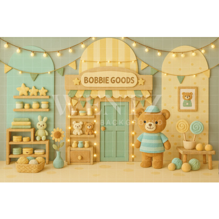 Fabric Photography Background Children's Day Bear / Backdrop 7779