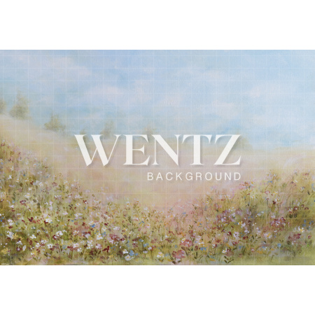 Fabric Photography Background Floral Hand Painted / Backdrop CW007