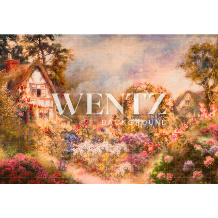 Fabric Photography Background Enchanted Flowered Garden / Backdrop CW103