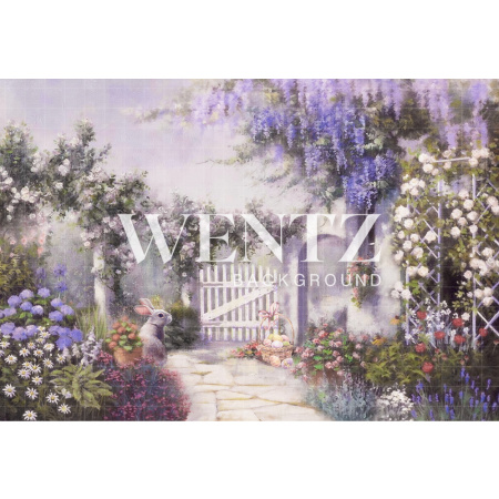 Fabric Photography Background Easter Enchanted Garden / Backdrop CW105