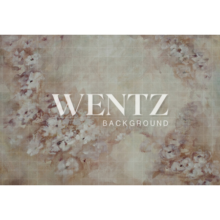 Fabric Photography Background Flowers Hand Painted / Backdrop CW11