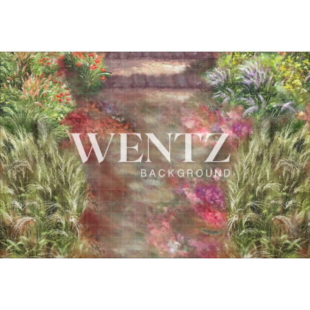 Fabric Photography Background Flowered Ground / Backdrop CW117