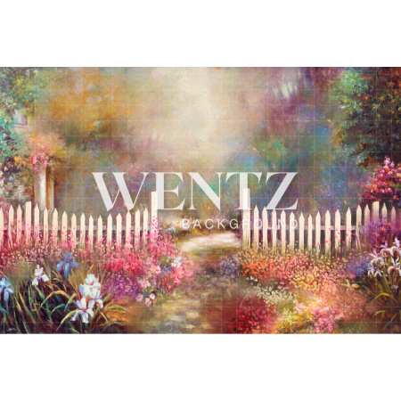 Fabric Photography Background Fine Art Scenery Grove with Flowers / Backdrop CW43