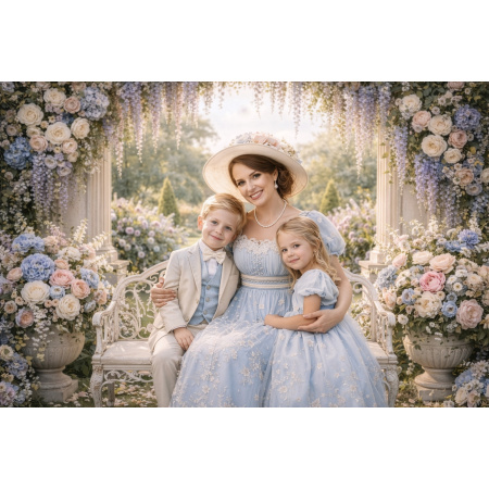 Fabric Photography Background Mother's Day Garden / Backdrop 8237