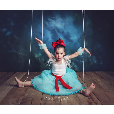 Fabric Photography Background Fine Art Blue Texture / Backdrop 1877