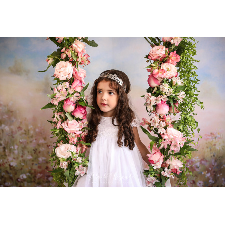 Fabric Photography Background Floral Hand Painted / Backdrop CW007