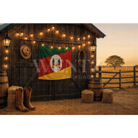 Fabric Photography Background Barn / Backdrop 7665