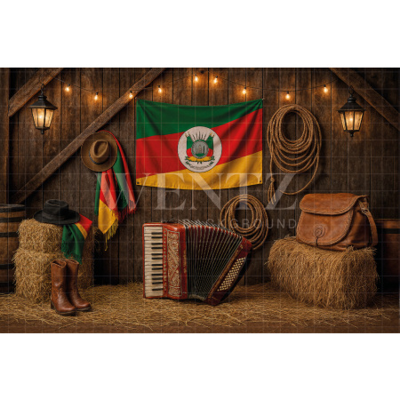 Fabric Photography Background Barn / Backdrop 7669