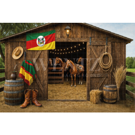 Fabric Photography Background Barn / Backdrop 7680