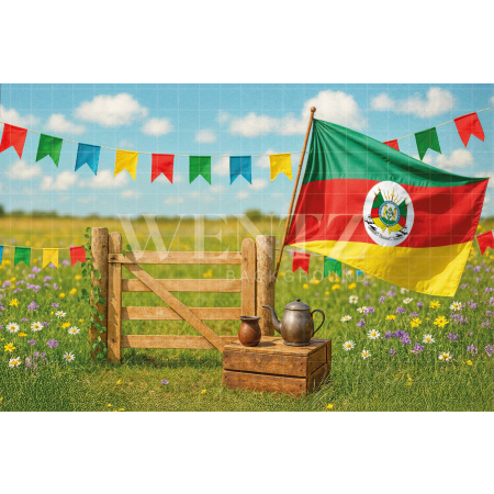 Fabric Photography Background Barn / Backdrop 7677