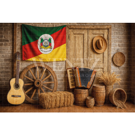 Fabric Photography Background Barn / Backdrop 7683