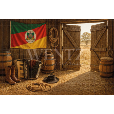 Fabric Photography Background Barn / Backdrop 7686