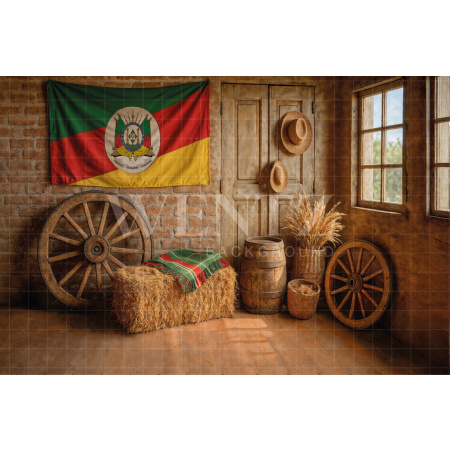 Fabric Photography Background Barn / Backdrop 7697