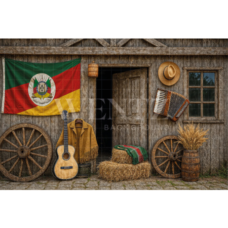 Fabric Photography Background Barn / Backdrop 7690
