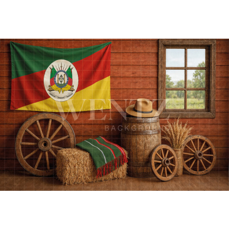 Fabric Photography Background Barn / Backdrop 7693