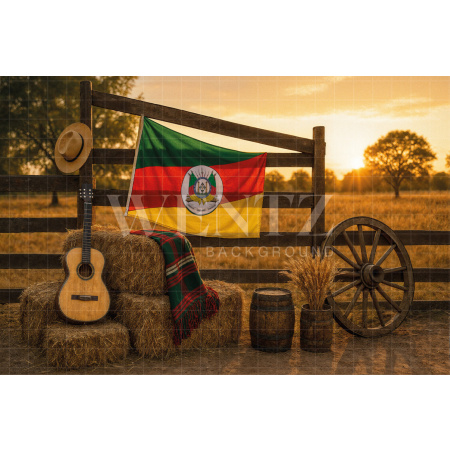 Fabric Photography Background Farm / Backdrop 7696