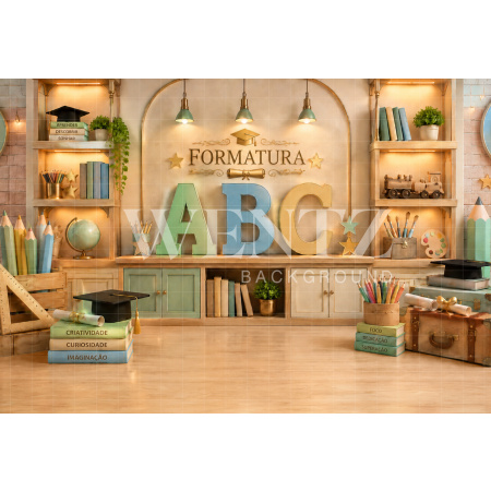 Fabric Photography Background ABC / Backdrop 8918