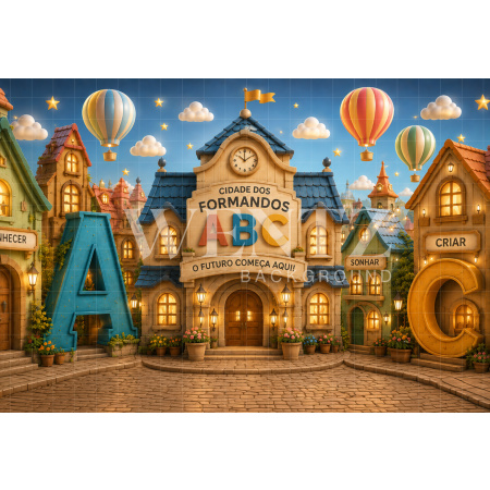 Fabric Photography Background ABC / Backdrop 8919