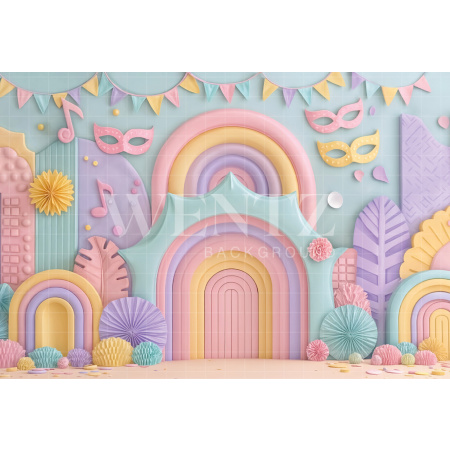 Fabric Photography Background Carnival / Backdrop 8079