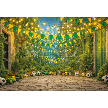 Fabric Photography Background Soccer World Cup / Backdrop 8209